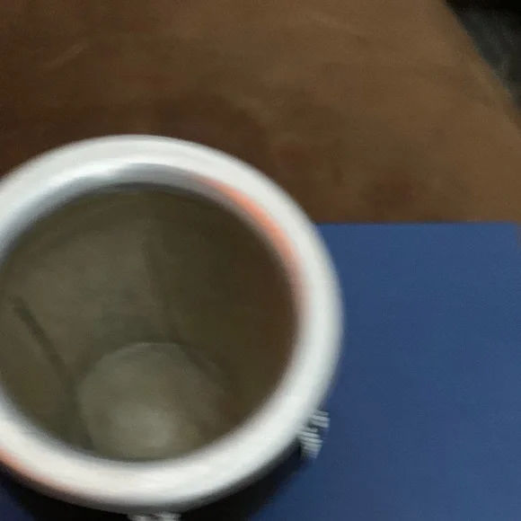 Black Leather Mate Cup with Silver Rim - Home Accents - Picture 3 of 4